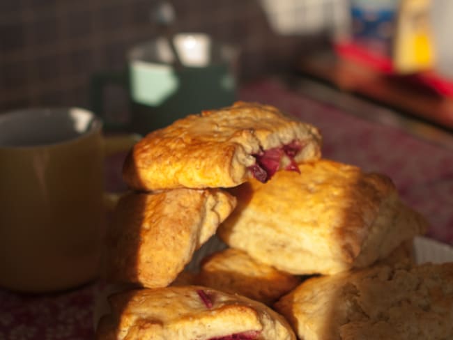 Scones aux pêches de vigne