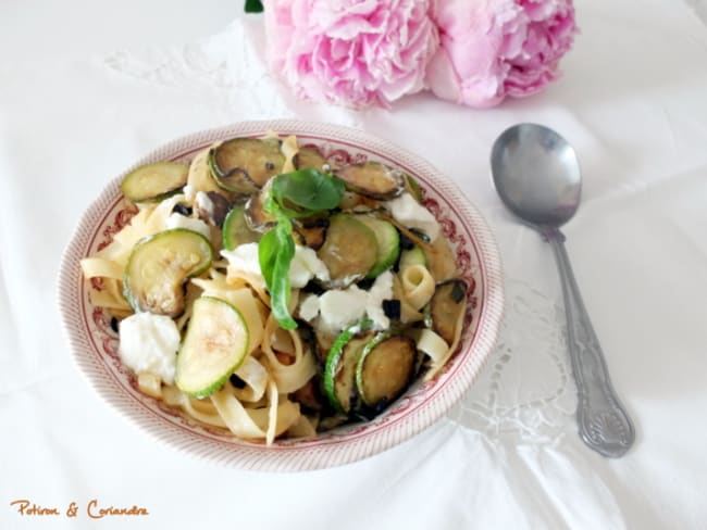 Tagliatelles aux courgettes et à la ricotta