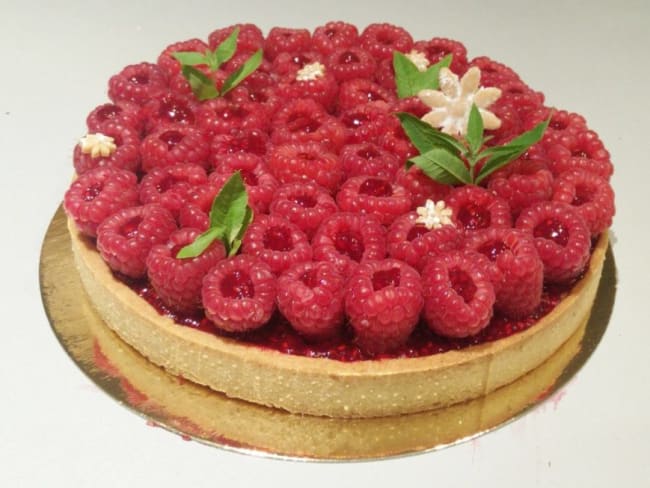 La tarte framboise-verveine