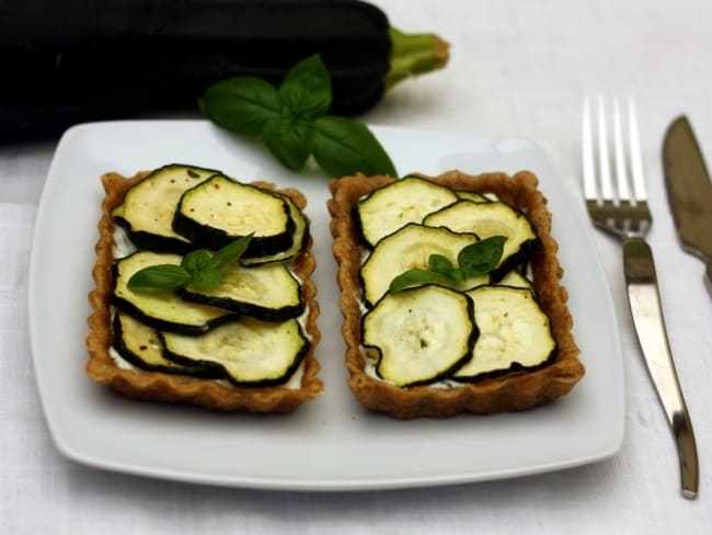 Tarte à la courgette, ricotta et basilic