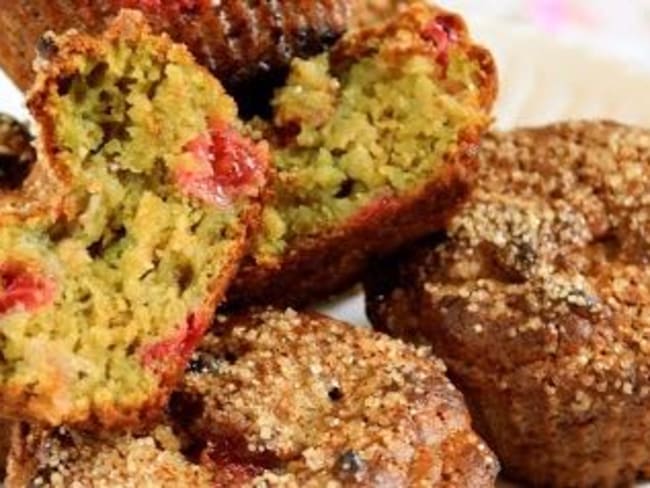 Muffins vegan avocat et groseilles