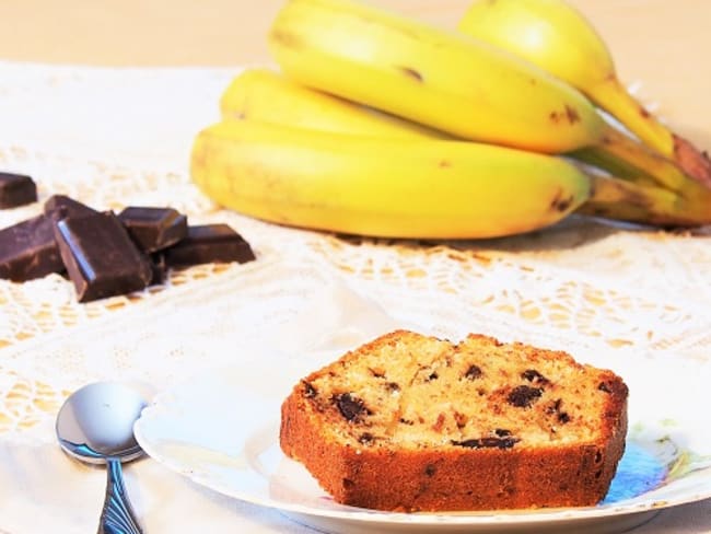 Cake banane chocolat ultra simple