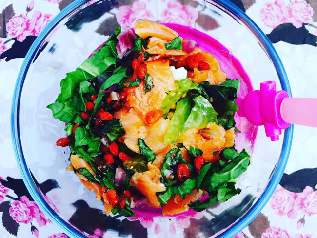 Salade gourmande de lentilles et truite fumée pour votre lunch box