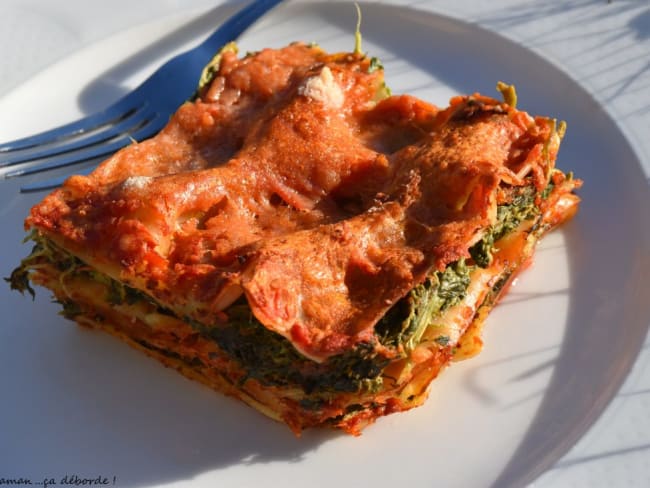 Lasagne épinard, tomate, ricotta