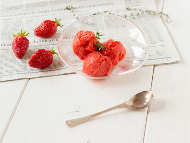 Sorbet à la fraise