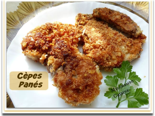 Escalopes de Cèpes Panées