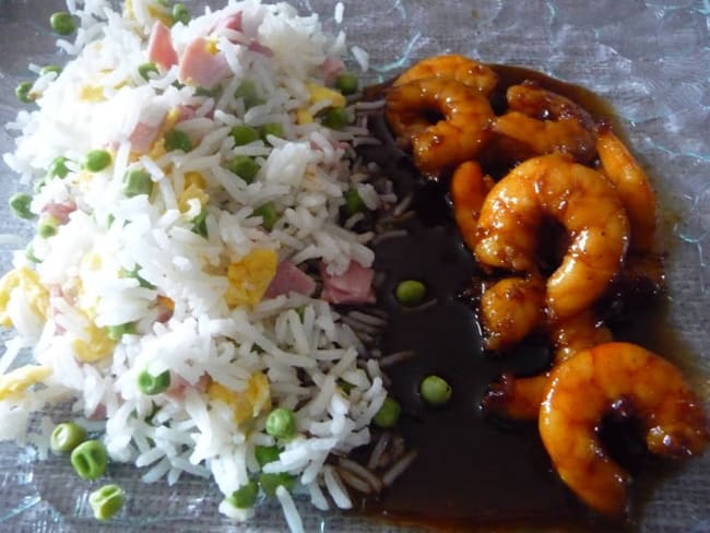 Crevettes caramélisées à l'asiatique