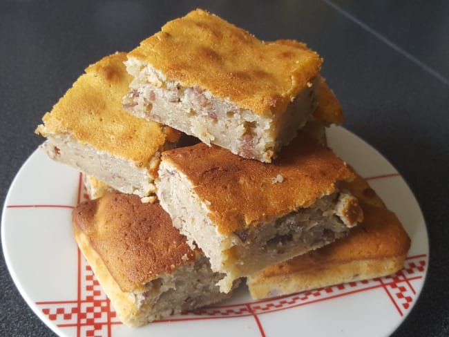 Brownie au chocolat blanc et noix de pécan