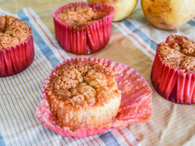 Muffins aux poires et caramel au beurre salé