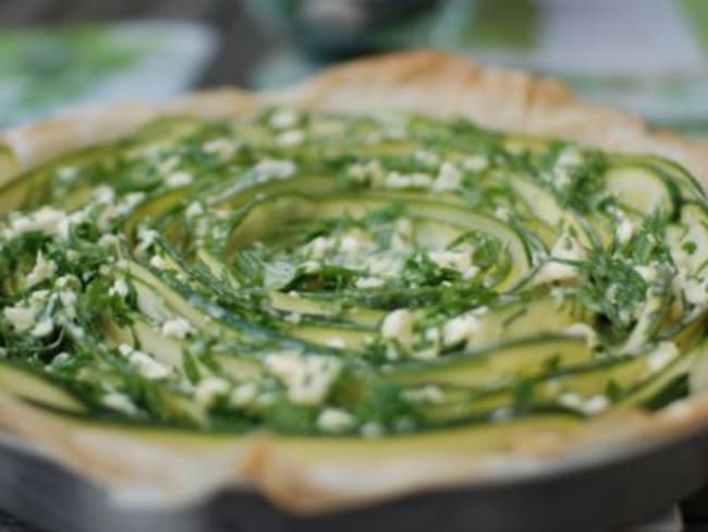 Tarte spirale aux courgettes