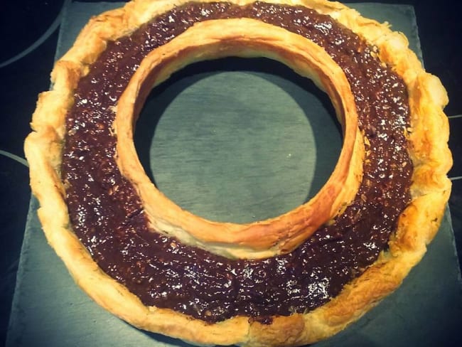 Couronne feuilletée au chocolat