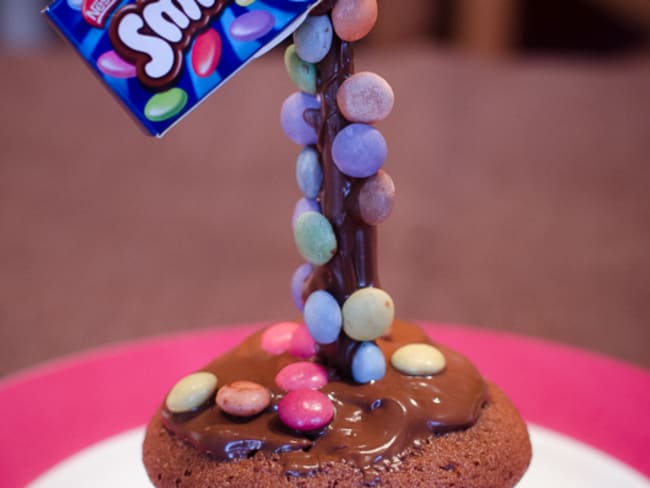 Gravity cupcakes aux Smarties