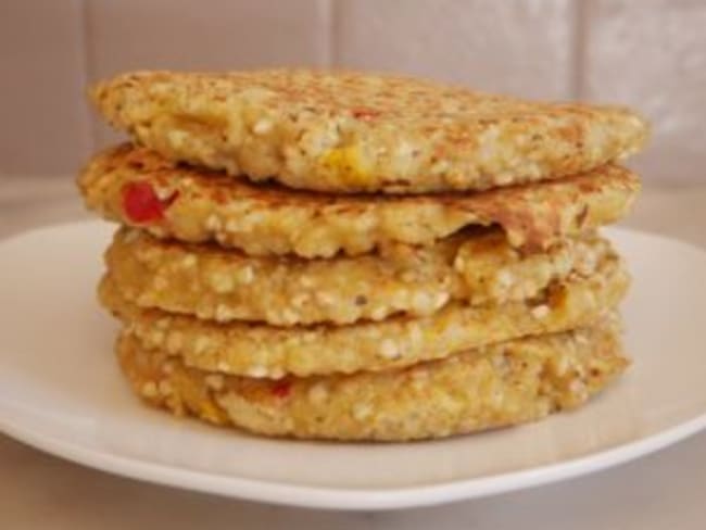 Galettes végétariennes quinoa et sarrasin