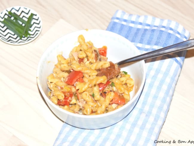 One Pot Pasta – tomates, poivron et thon