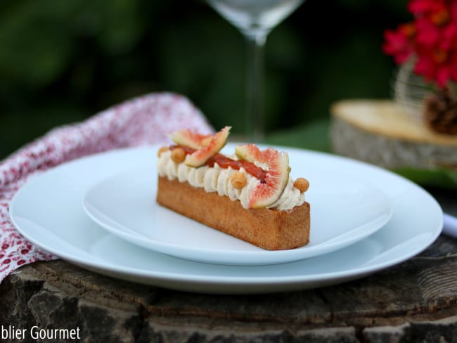 Eclair figues et noix par le Chef Pâtissier Nicolas Paciello