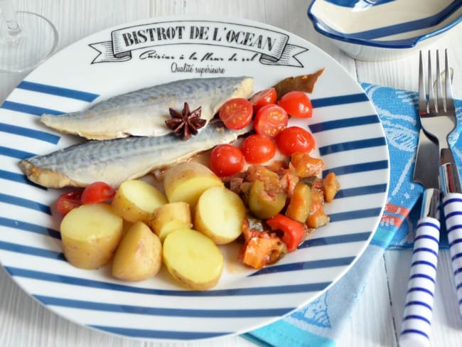 Maquereaux au vin blanc et aux épices