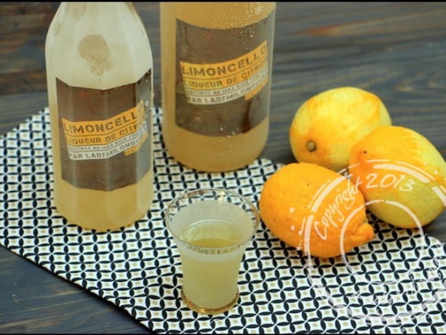 Limoncello maison, liqueur de citron