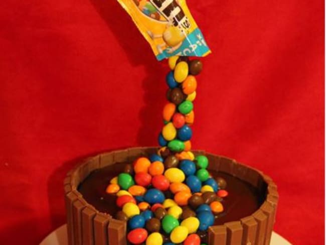 Gravity cake aux M&M’s