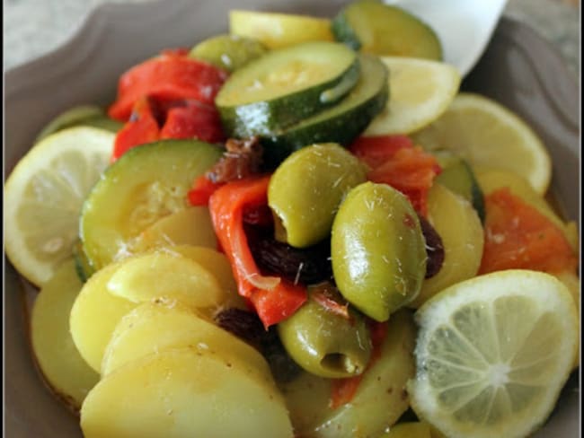 Tajine de légumes du soleil aux olives et au citron