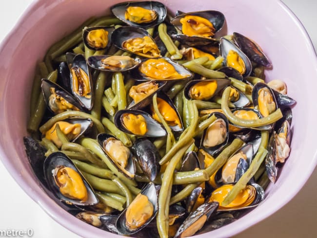 Salade de haricots verts aux moules