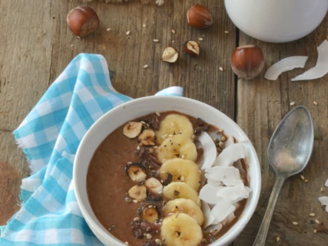 Smoothie bowl chocolat et banane