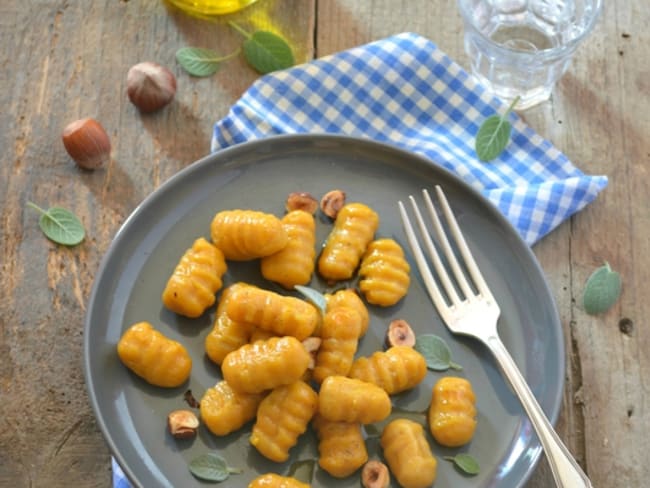 Gnocchis de potiron à l'érable et aux noisettes grillées