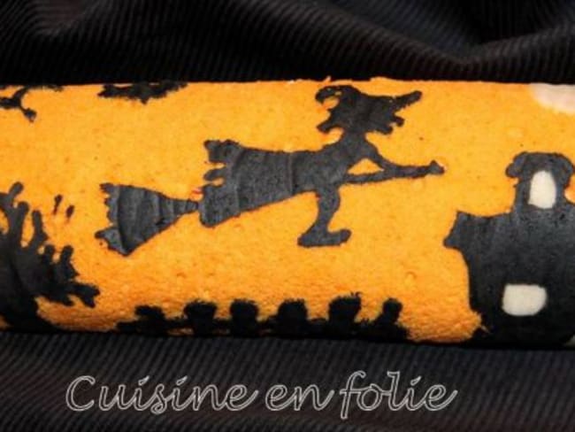 Roulé  chocolat potiron aux couleurs d’Halloween