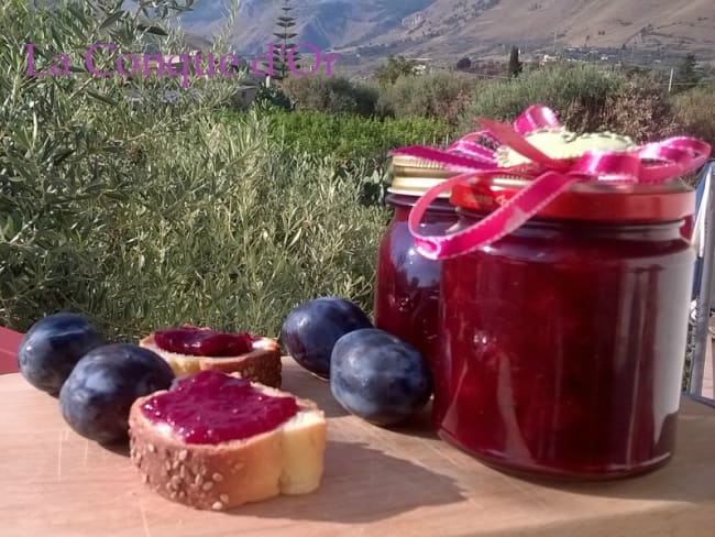 Confiture de quetsches au rhum