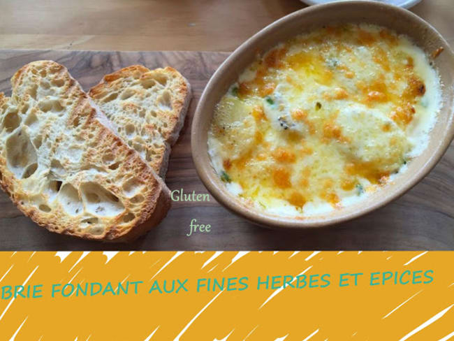 Fromage Brie fondant cuisiné aux fines herbes et épices