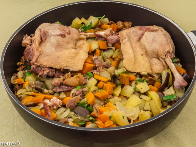 Confit de canard aux légumes d'automne