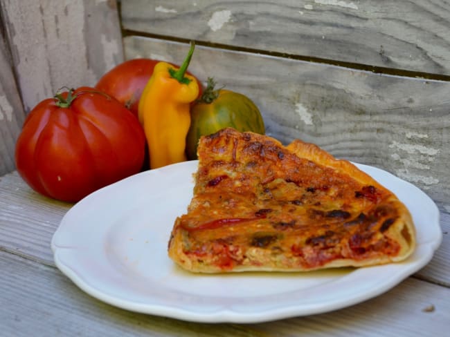 Tarte tomates poivrons