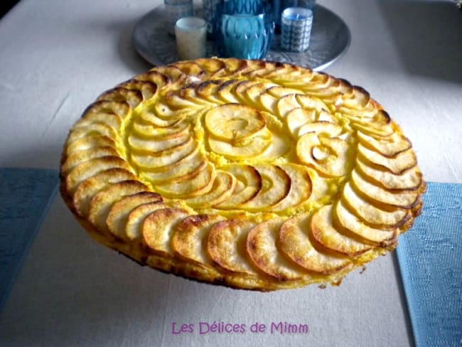 Tarte fine aux pommes, crème d’amandes et Amaretto