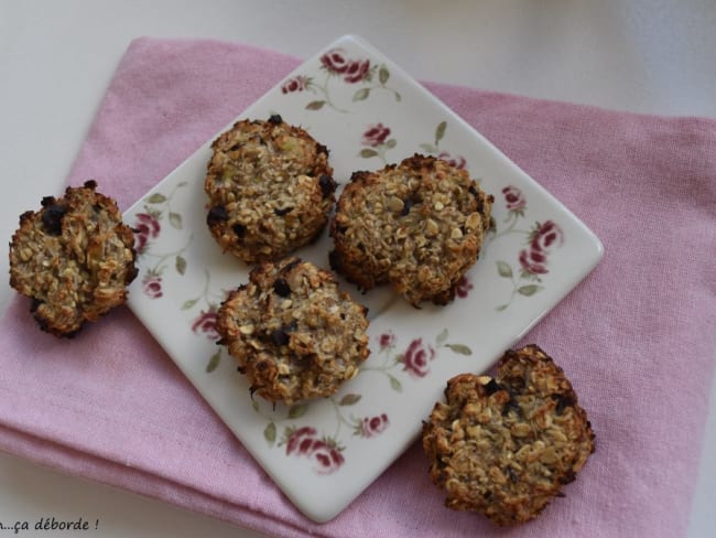 Cookies à la banane, flocons d'avoine et coco