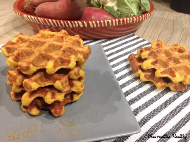 Gaufre à la carotte et au cumin