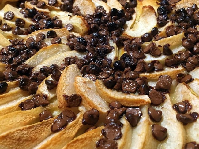 Tarte Poire chocolat express