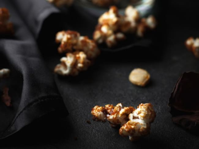 Pop corn au caramel de potimarron