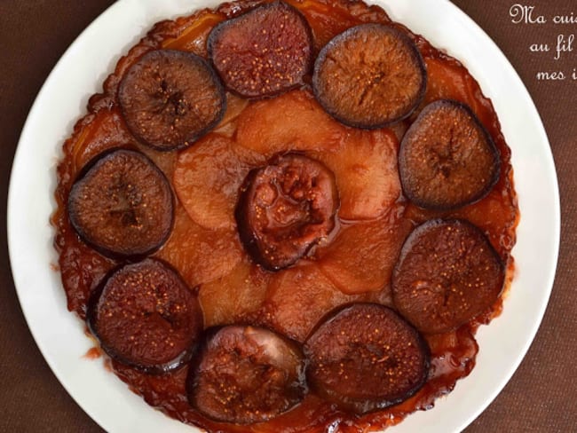 Tarte feuilletée façon Tatin aux poires et aux figues