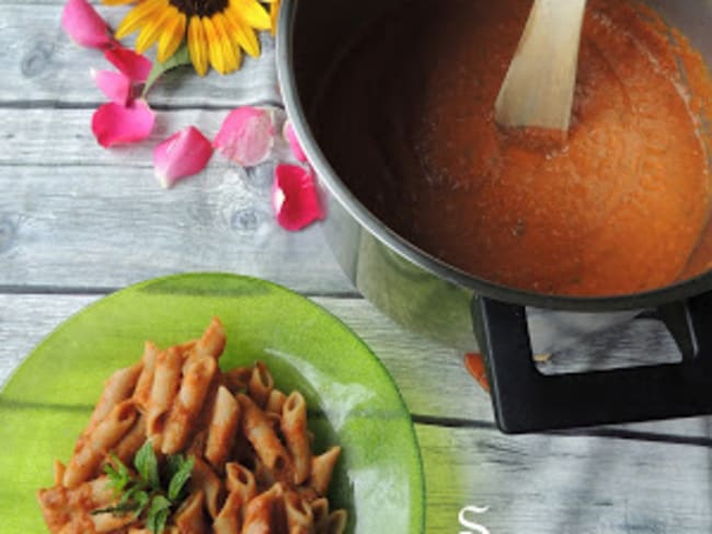 Sauce tomate aux légumes rôtis