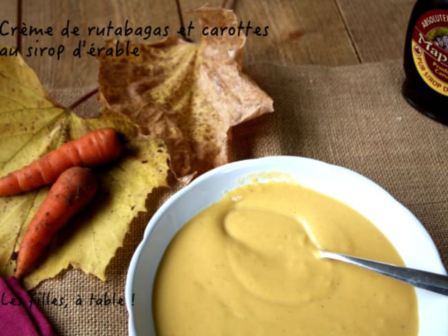 Crème de rutabagas et carottes au sirop d’érable