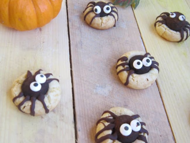 Spider crinkles craqulés pour le goûter d'halloween