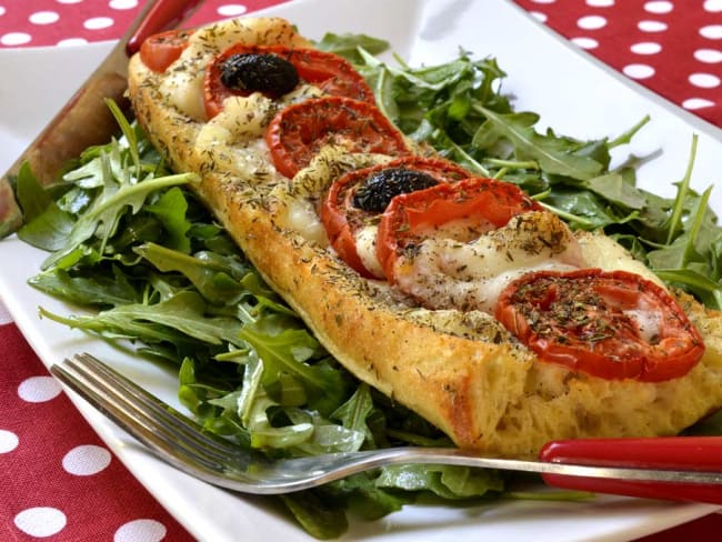 Baguette perdue façon pizza