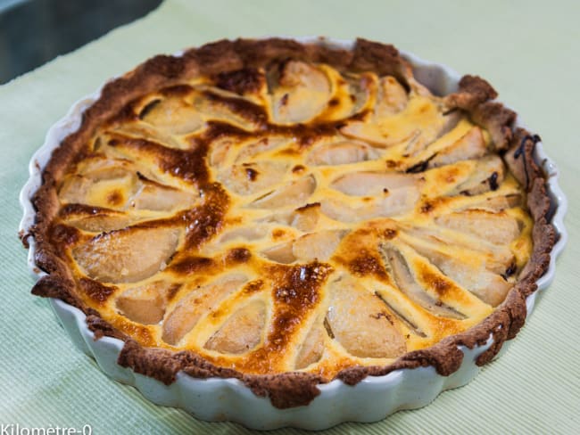 Tarte poires chocolat crème d'amande