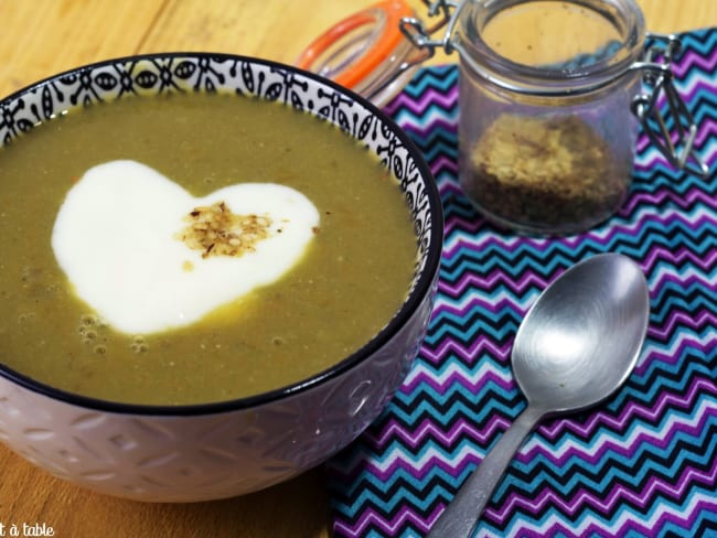 Soupe potiron champignons lentilles