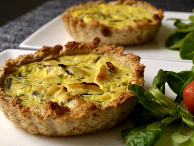 Quiches perdues au thon et algue salicorne