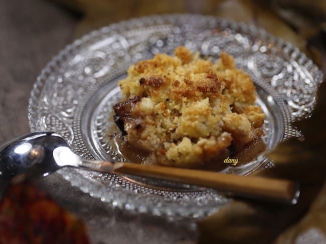 Crumble poire chocolat