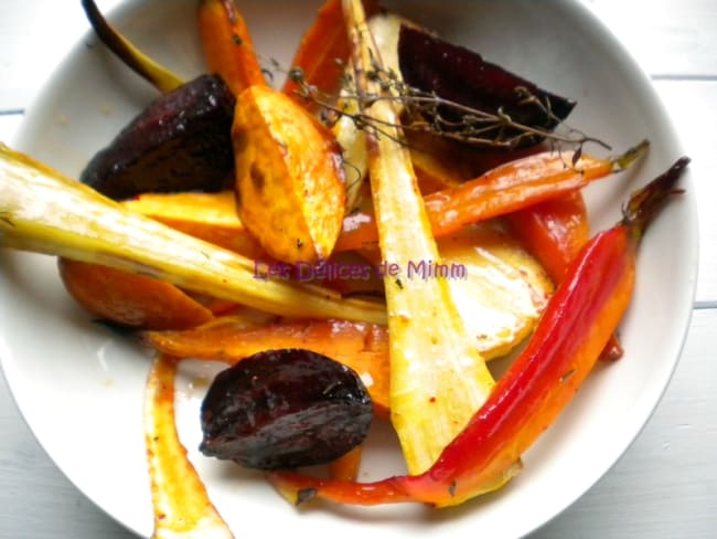 Légumes confits au four au sirop d’érable