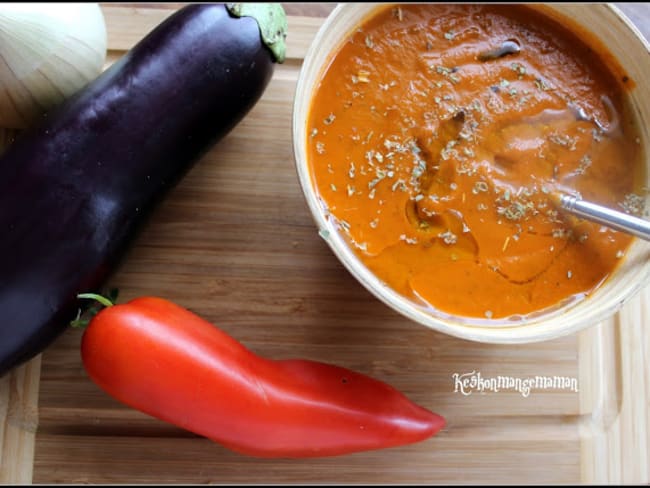 Velouté de légumes du soleil à l'origan