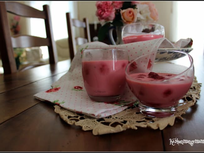 Panna cotta framboise et rose