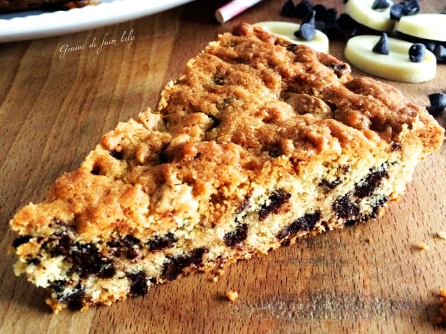 Cookie géant aux deux chocolats et au pralin