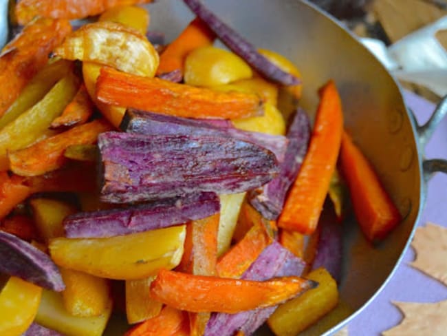 Frites de rutabagas et patates douces au sirop de coco pour accompagner une dinde